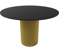 Круглый обеденный стол с металлическим подстольем GENGLASS TRUBIS Wood L 110 GGT-03-1-2-L-110