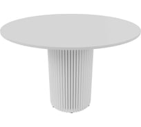 Круглый обеденный стол с металлическим подстольем GENGLASS TRUBIS Wood L 110 GGT-03-3-3-L-110