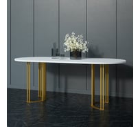 Овальный стол с металлическим подстольем GENGLASS VIOLUR GGT-20-1-3-20090