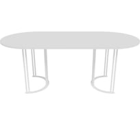 Овальный стол с металлическим подстольем GENGLASS VIOLUR GGT-20-3-3-20090