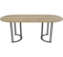 Овальный стол с металлическим подстольем GENGLASS VIOLUR GGT-20-2-1-20090