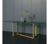 Стеклянный стол с металлическим подстольем GENGLASS VETLIX GGT-21-1-B-200-90