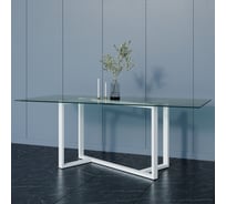 Стеклянный стол с металлическим подстольем GENGLASS VETLIX GGT-21-3-B-200-90