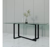 Стеклянный стол с металлическим подстольем GENGLASS VETLIX GGT-21-2-B-200-90