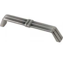 Мебельная металлическая ручка скоба AKS SANDRA 128 шлифованный никель 56822