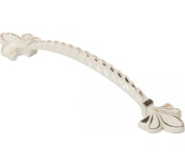 Мебельная металлическая ручка скоба AKS MILK 128 золото/белый 45281