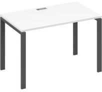 Стол письменный Юнитекс UNO А4 на металлокаркасе 120_70_75, белый премиум/антрацит А4_А1_013_БП