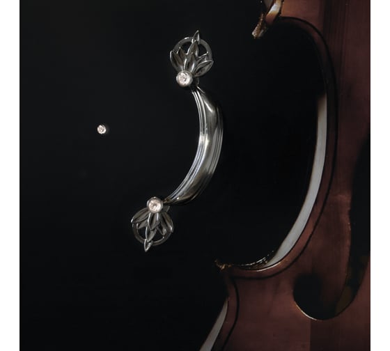 Мебельная металлическая ручка скоба AKS Viola 64 античный никель 63402