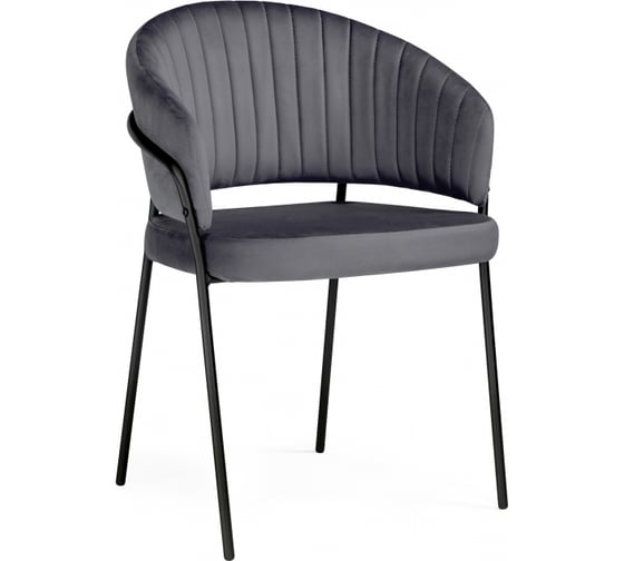 Стул на металлокаркасе Woodville Лео антрацитовый brandy light 28, черный 592480