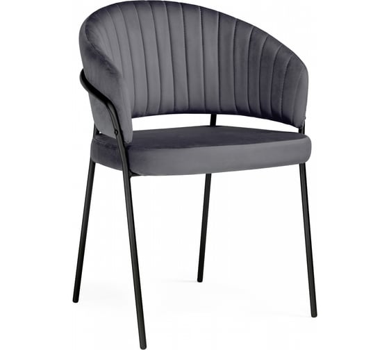 Стул на металлокаркасе Woodville Лео антрацитовый brandy light 28, черный 592480