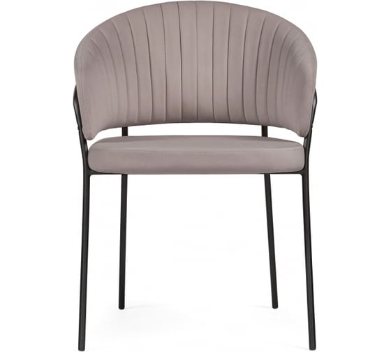 Стул на металлокаркасе Woodville Лео латте brandy light 4, черный 592482