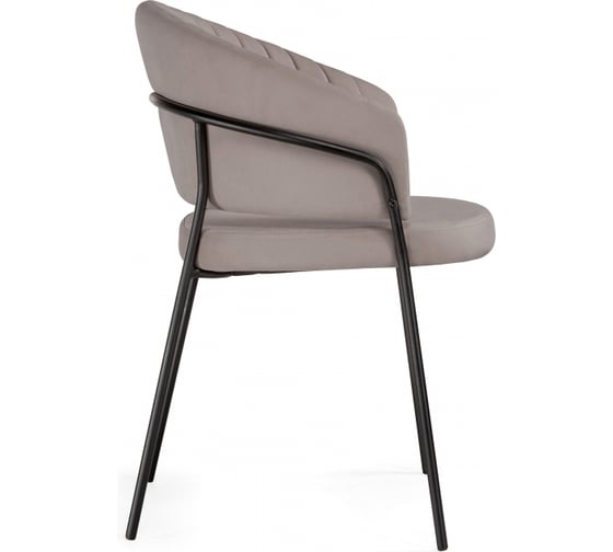 Стул на металлокаркасе Woodville Лео латте brandy light 4, черный 592482