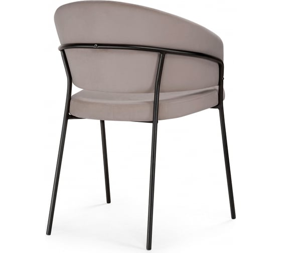 Стул на металлокаркасе Woodville Лео латте brandy light 4, черный 592482