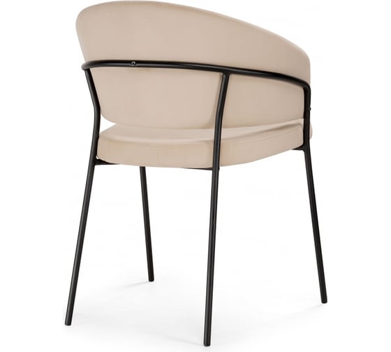 Стул на металлокаркасе Woodville Лео бежевый brandy light 2, черный 592481