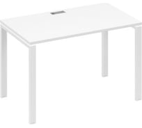 Стол письменный Юнитекс UNO А4 на металлокаркасе 120_70_75, белый премиум/белый А4_Б1_013_БП