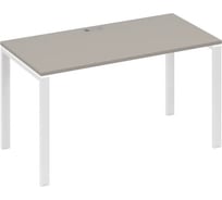 Стол письменный Юнитекс UNO А4 на металлокаркасе 140_70_75, мокко премиум/белый А4_Б1_014_МП
