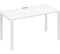 Стол письменный Юнитекс UNO А4 на металлокаркасе 140_70_75, белый премиум/белый А4_Б1_014_БП