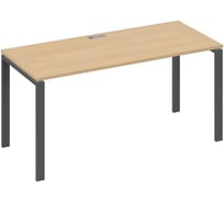 Стол письменный Юнитекс UNO А4 на металлокаркасе 160_70_75, натуральный дуб/антрацит А4_А1_015_НД