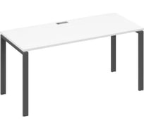 Стол письменный Юнитекс UNO А4 на металлокаркасе 160_70_75, белый премиум/антрацит А4_А1_015_БП