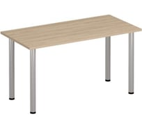 Стол письменный Юнитекс Формула на хромированных опорах МХ 140_67_75, вяз светлый ФР_1102_ВЗ