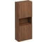 Шкаф для документов закрытый 4-дверный с нишей 80x38x200 "Комфорт" Юнитекс, орех французский, К.374_ОФ 1