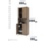 Шкаф для документов закрытый 4-дверный с нишей 80x38x200 "Комфорт" Юнитекс, дуб шамони тёмный, К.374_ШТ 2