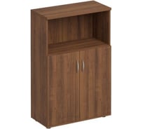 Шкаф для документов Юнитекс Комфорт полузакрытый 80_38_123, орех французский К.363_ОФ