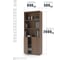 Шкаф для документов полузакрытый 80x38x200 "Комфорт" Юнитекс, орех французский, К.371_ОФ 2
