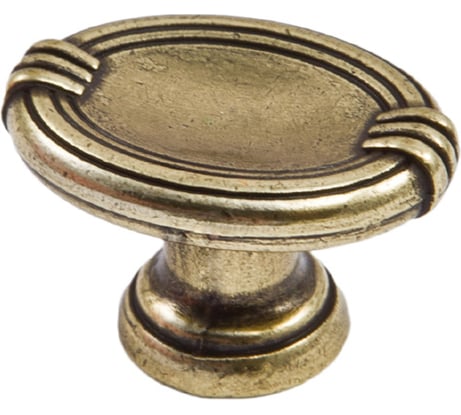 Ручка мебельная AKS DGG32 кнопка металлическая, старое золото 22726