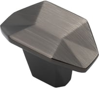 Ручка мебельная AKS PRIZMA кнопка металлическая, брашированный темный никель 61273