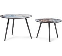 Комплект столиков Woodville Ватсония 60x44(50x37) см, магеллан/черный 500009