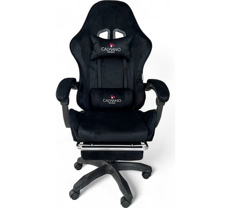 Вибромассажное кресло Calviano 1583 черный велюр 4816087402981