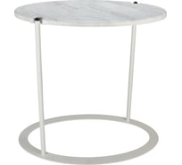 Журнальный столик в стиле лофт Callisto mobili Светлый мрамор/белый М037.0Д70