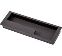 Ручка мебельная врезная металлическая, левая часть AKS NOVA 128 черный матовый 71326