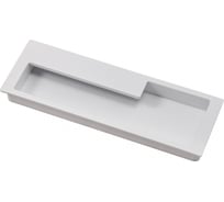 Ручка мебельная врезная металлическая, правая часть AKS NOVA 128 белый матовый 72128