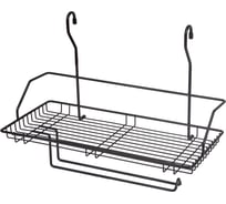 Корзина на трубу AKS CWJ220 d16 мм, одинарная+бумага, черный 62750
