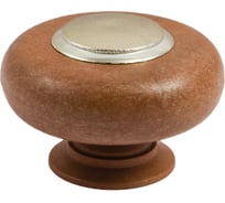 Ручка мебельная кнопка пластиковый AKS PATREX №20, дуб/орех/золото 11827