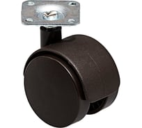 Двойной ролик на площадке Стройбат 50 мм черный/черный 1 шт 349610