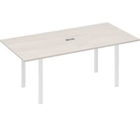 Стол для переговоров на металлокаркасе Юнитекс А4 UNO 200х100х75, дуб шамони/антрацит А4хА1х123хДШ