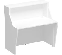 Стойка ресепшн Юнитекс Комфорт прямая 125х77.5х120, белый премиум К.9130хБП