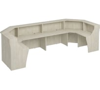 Стойка ресепшн Юнитекс Комфорт П-образная с вырезом 430х177.5х120, дуб шамони К.9236хДШ