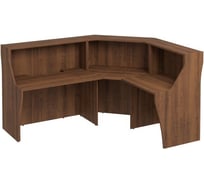 Стойка ресепшн Юнитекс Комфорт угловая с вырезом левая/правая 217.5х177.5х120, орех французский К.9232хОФ