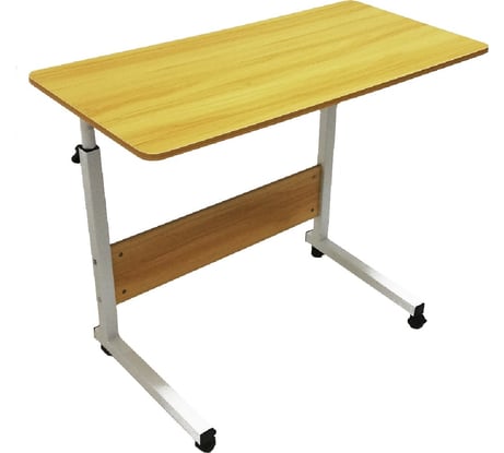 Прикроватный стол для ноутбука или планшета URM на колесиках, с регулировкой высоты, 40х80 см S00180