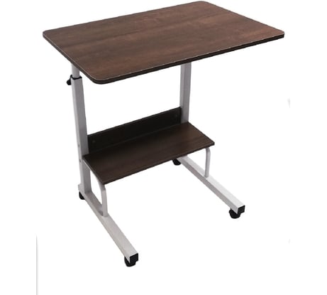 Прикроватный столик для ноутбука URM с регулировкой высоты, на колесиках, коричневый S00195