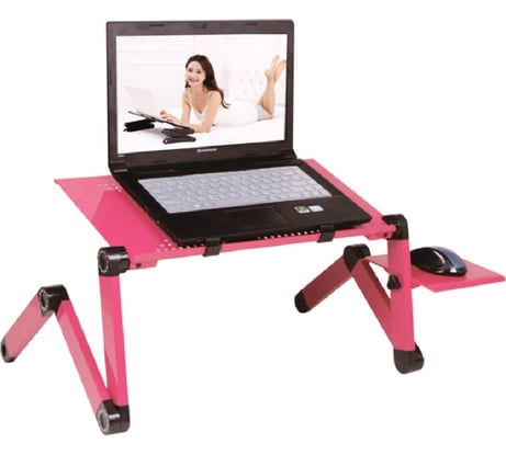 Стол-трансформер для ноутбука URM с регулировкой ножек, охлаждением и подставкой для мышки S00176