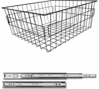 Выдвижная корзина GTV 50IV 455x485x200 мм, в модуль 500 мм, на шариковых направляющих H35, антрацит KO-SR200-50-60-K