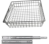 Выдвижная корзина GTV 50III 455x485x150 мм, в модуль 500 мм, на шариковых направляющих H35, антрацит KO-SR150-50-60-K