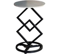 Складной прикроватный столик для ноутбука Oqqi на колесиках, 39.5x39.5x58.3 см metal-table-zk
