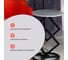 Складной прикроватный столик для ноутбука Oqqi на колесиках, 39.5x39.5x58.3 см metal-table-zk 5