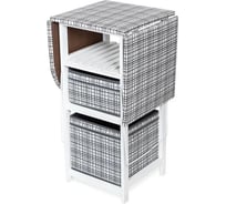Комод-гладильная доска WISSAR home тип 1, ткань 18, белый 0433